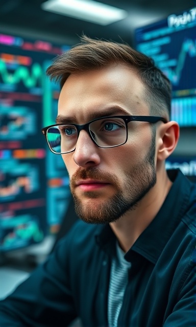 efficient SEO text, concentrated expression, analyzing web metrics, photorealistic, in a tech-savvy lab with data streams projected on walls, highly detailed, lines of code visibly morphing, precise imaging, neutral colors, LED lighting, shot with a tilt-shift lens.